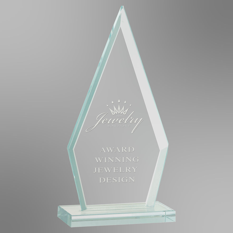Thumbnail: Triangle Jade Glass Award | 3 Sizes