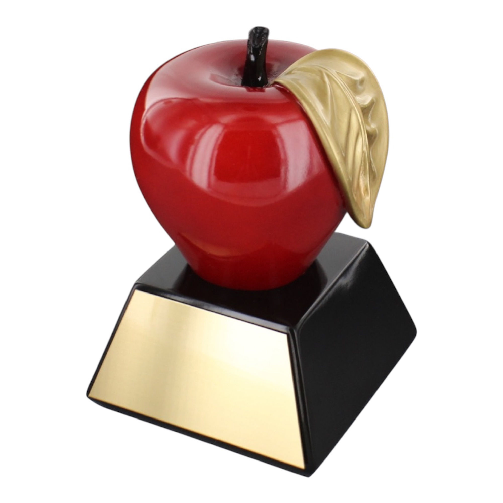5” High Gloss Red & Gold Apple Trophy