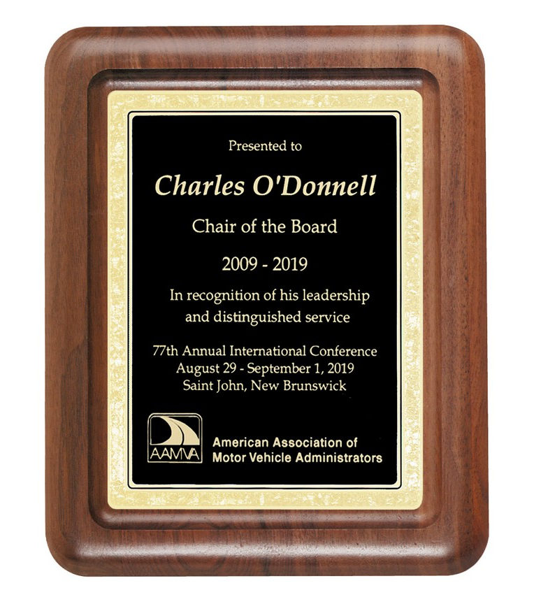 Silhouette Series Black Brass Recognition Plaque | 2 Sizes