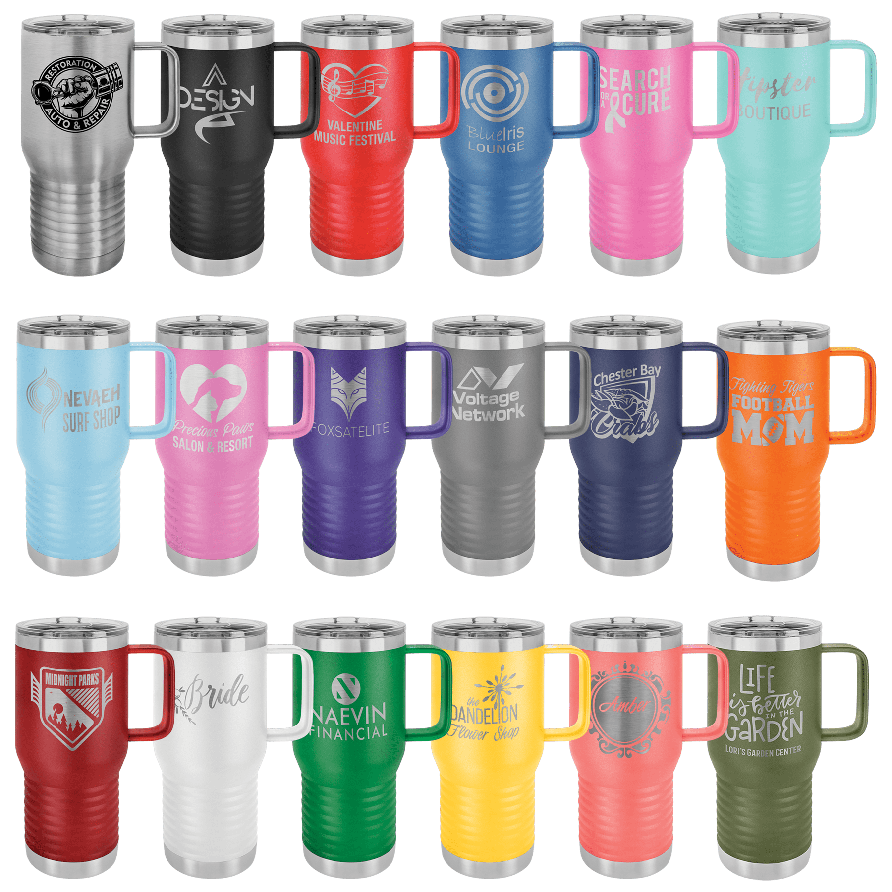 Polar Camel 20 oz. Vacuum Insulated Travel Mug with Slider Lid | 18 Colors