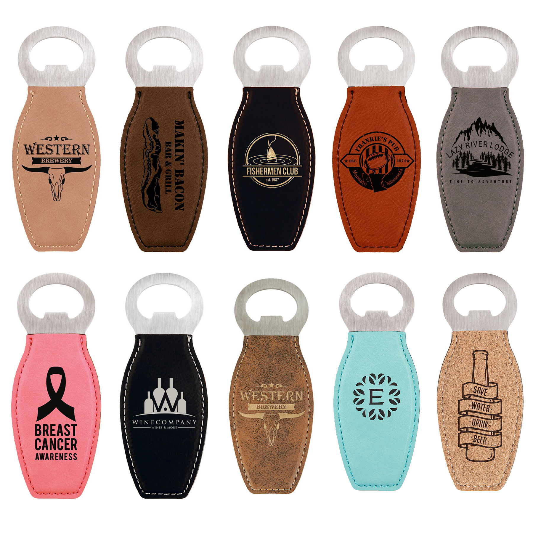 Leatherette Bottle Opener with Magnet