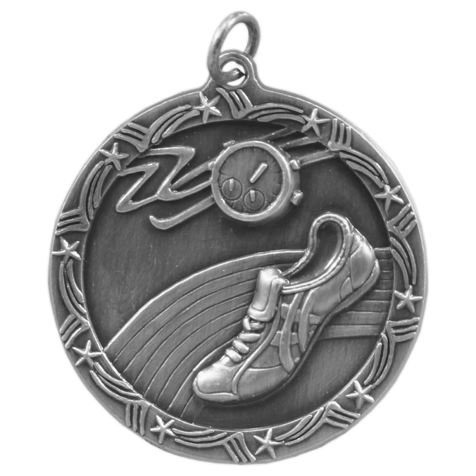 Thumbnail: 2.5" Track Shooting Star Medal with Ribbon