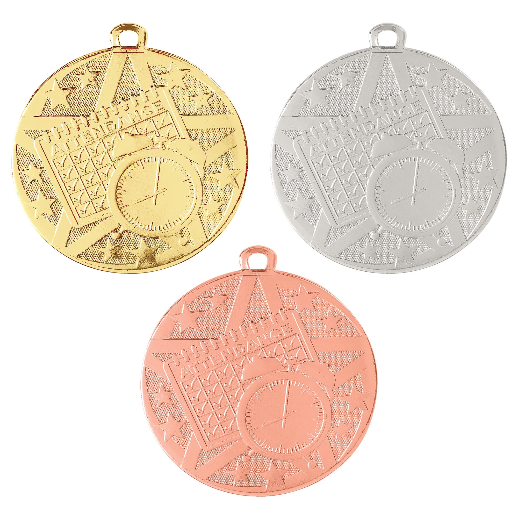 2” Perfect Attendance Superstar Medal with Ribbon
