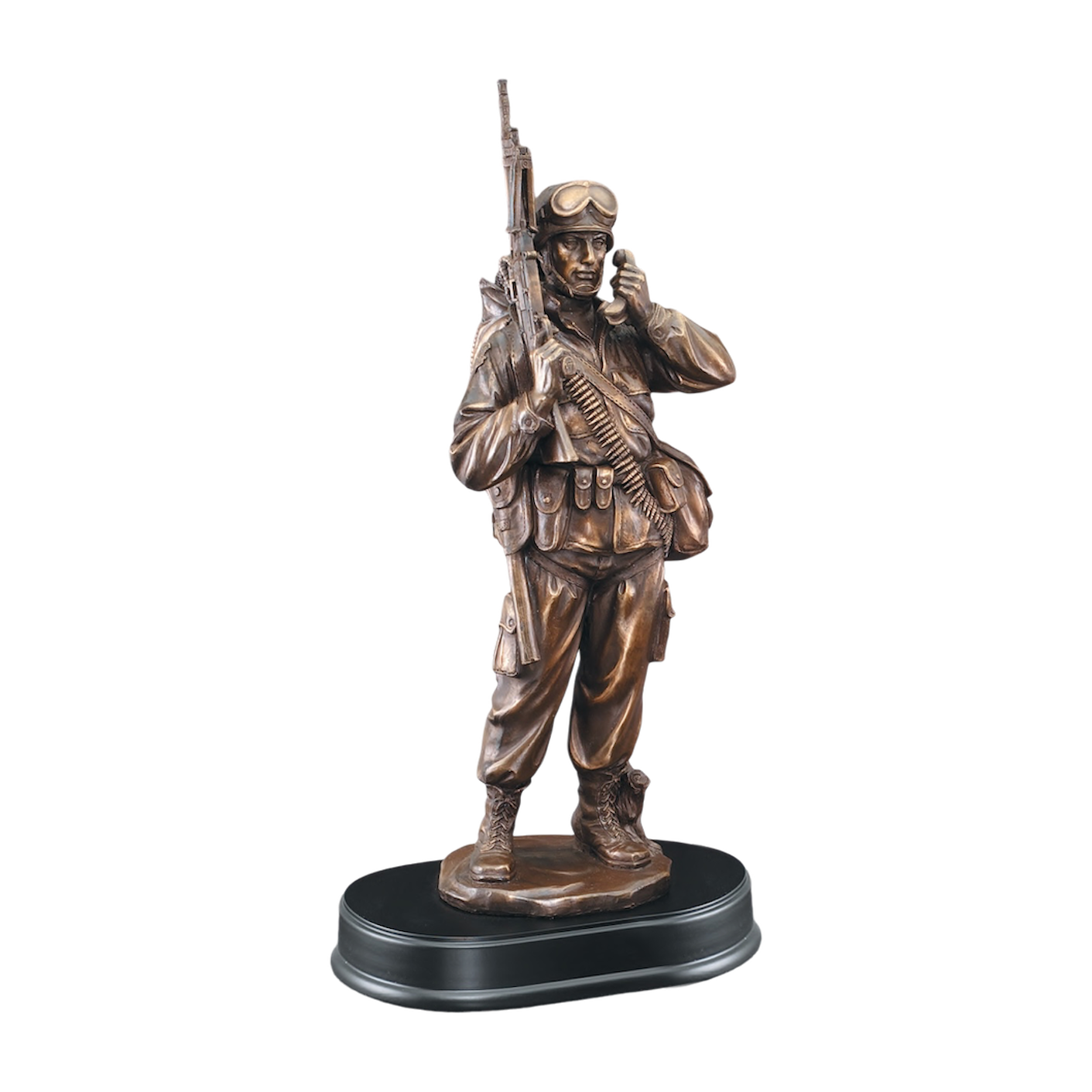 14” Military Soldier with Field Phone Resin