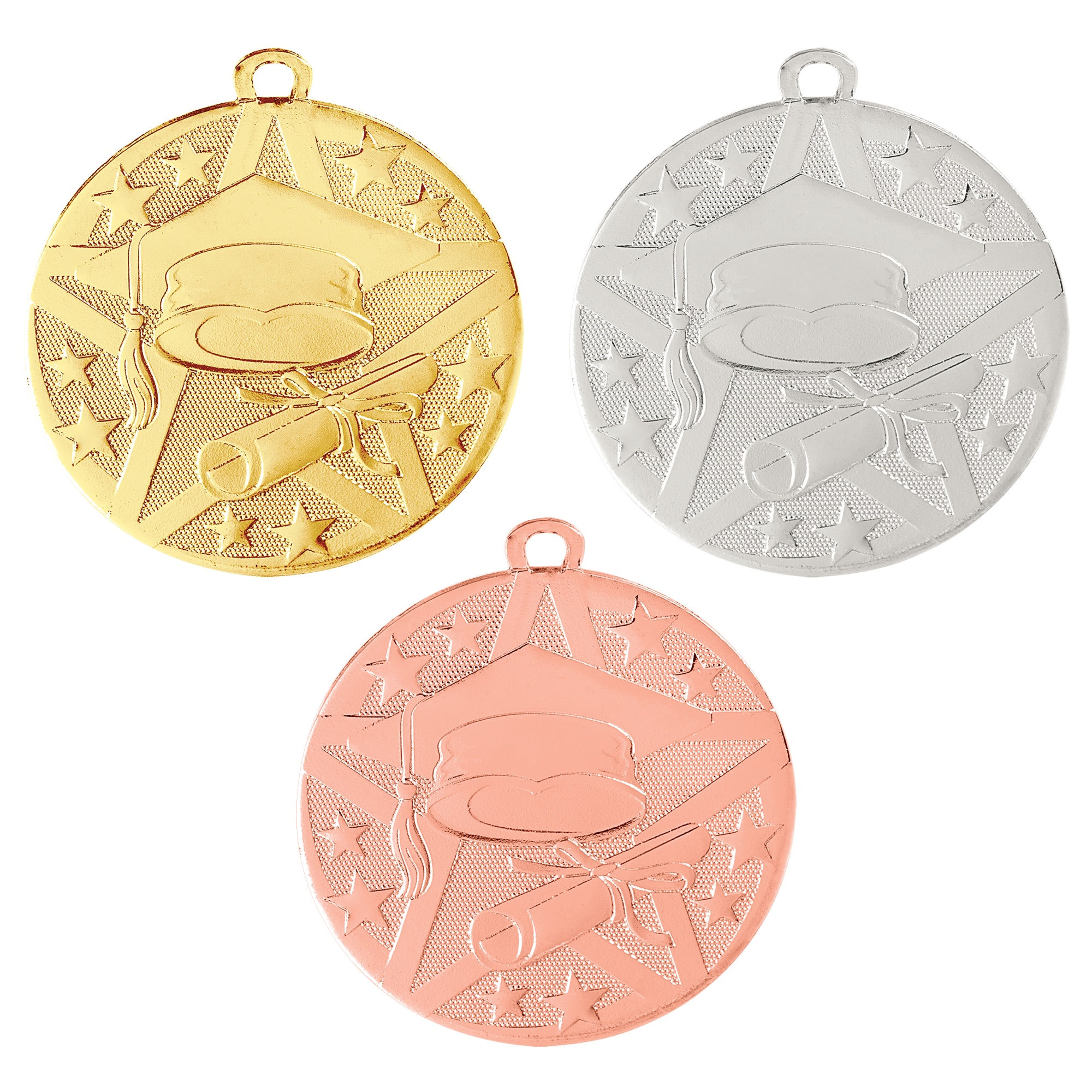 2” Graduate Superstar Medal with Ribbon