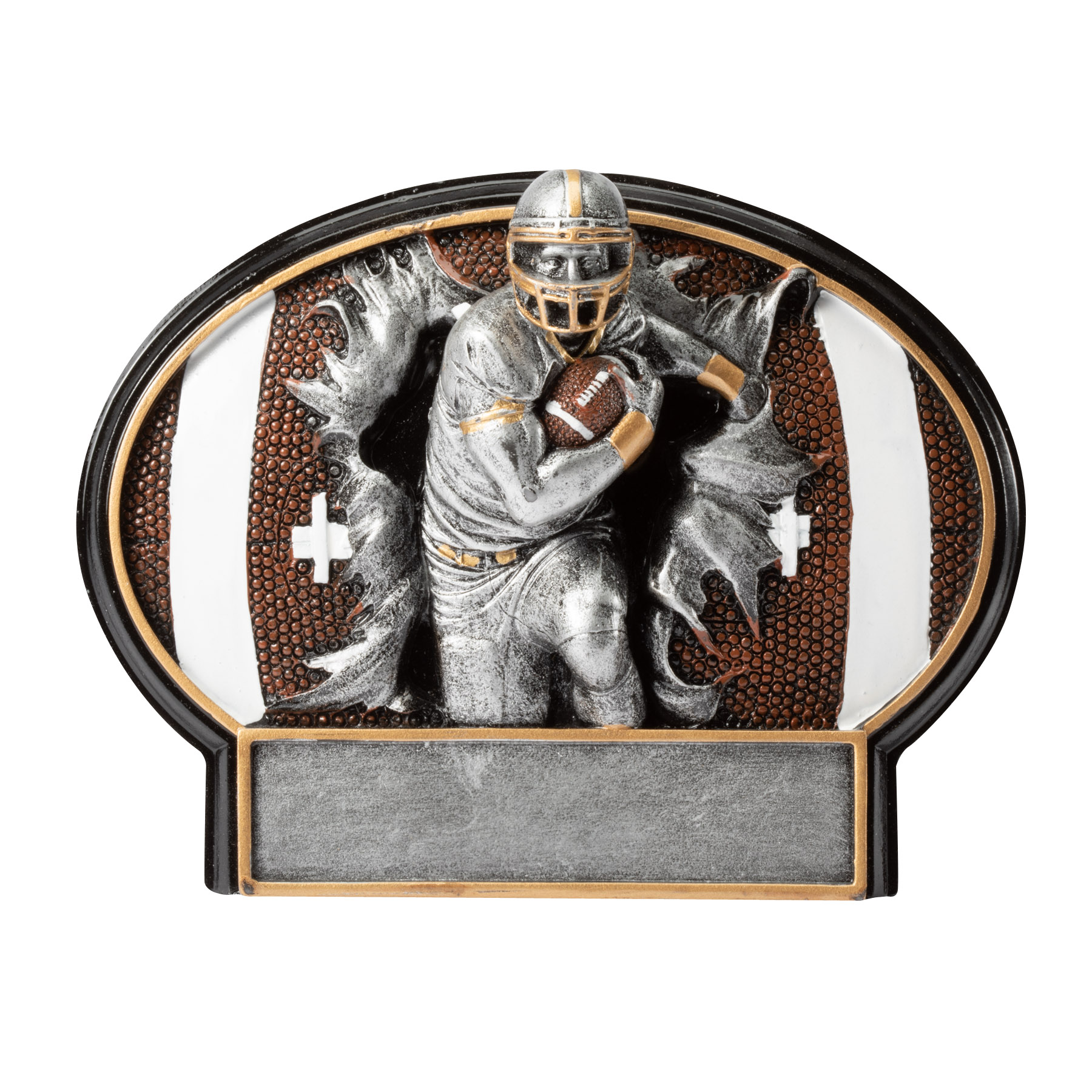 Football Breakthrough Resin Plaque | Stand or Hang