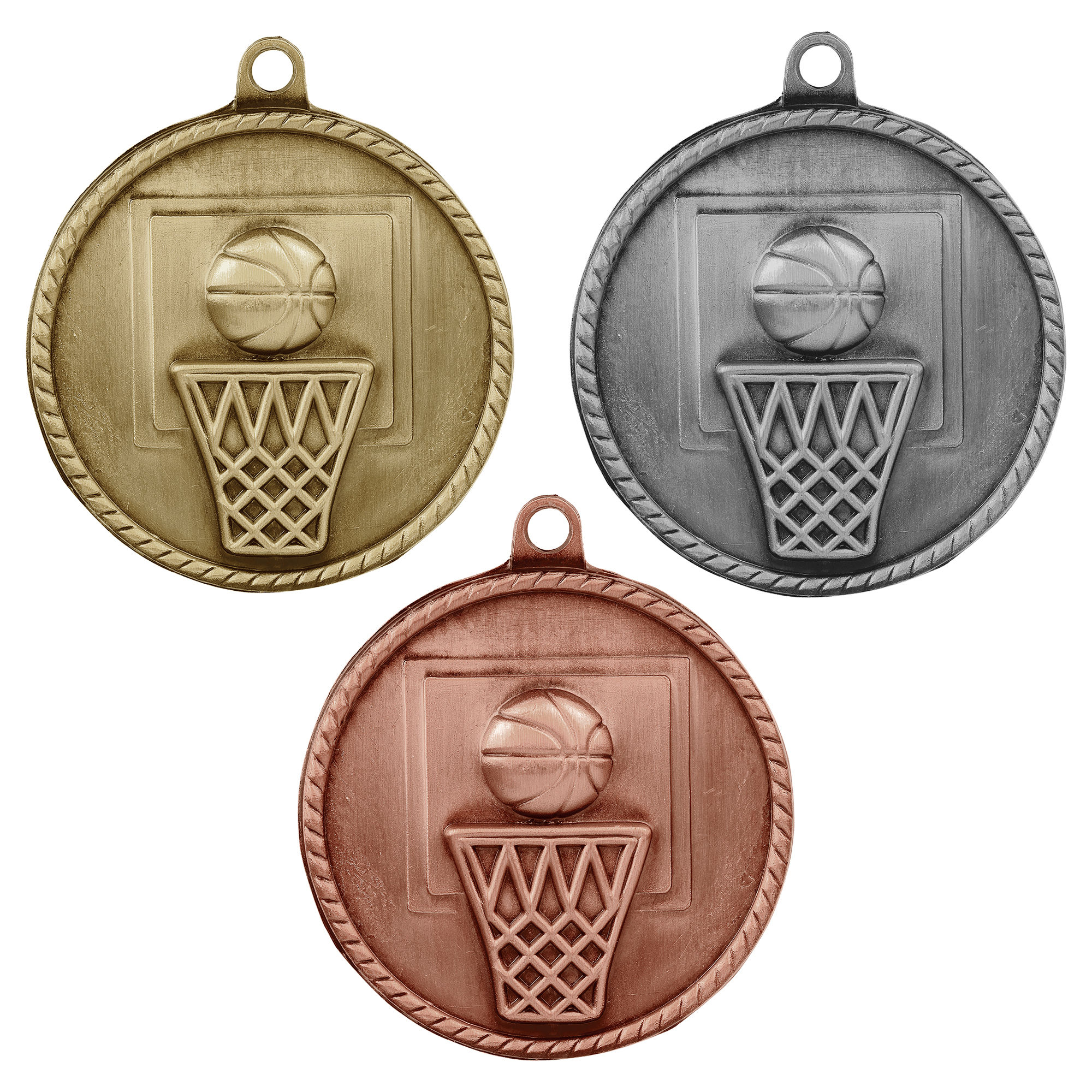 2” Basketball High Relief Medal