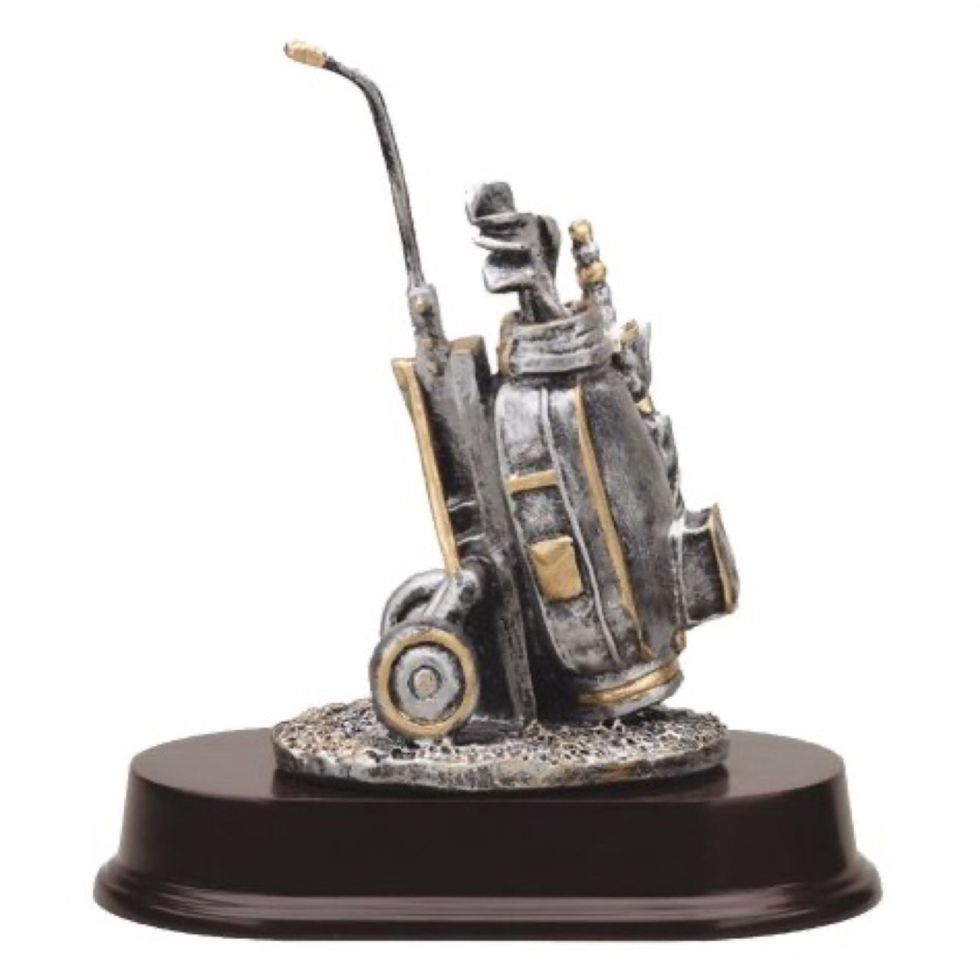 7” Golf Bag with Trolley Resin Award