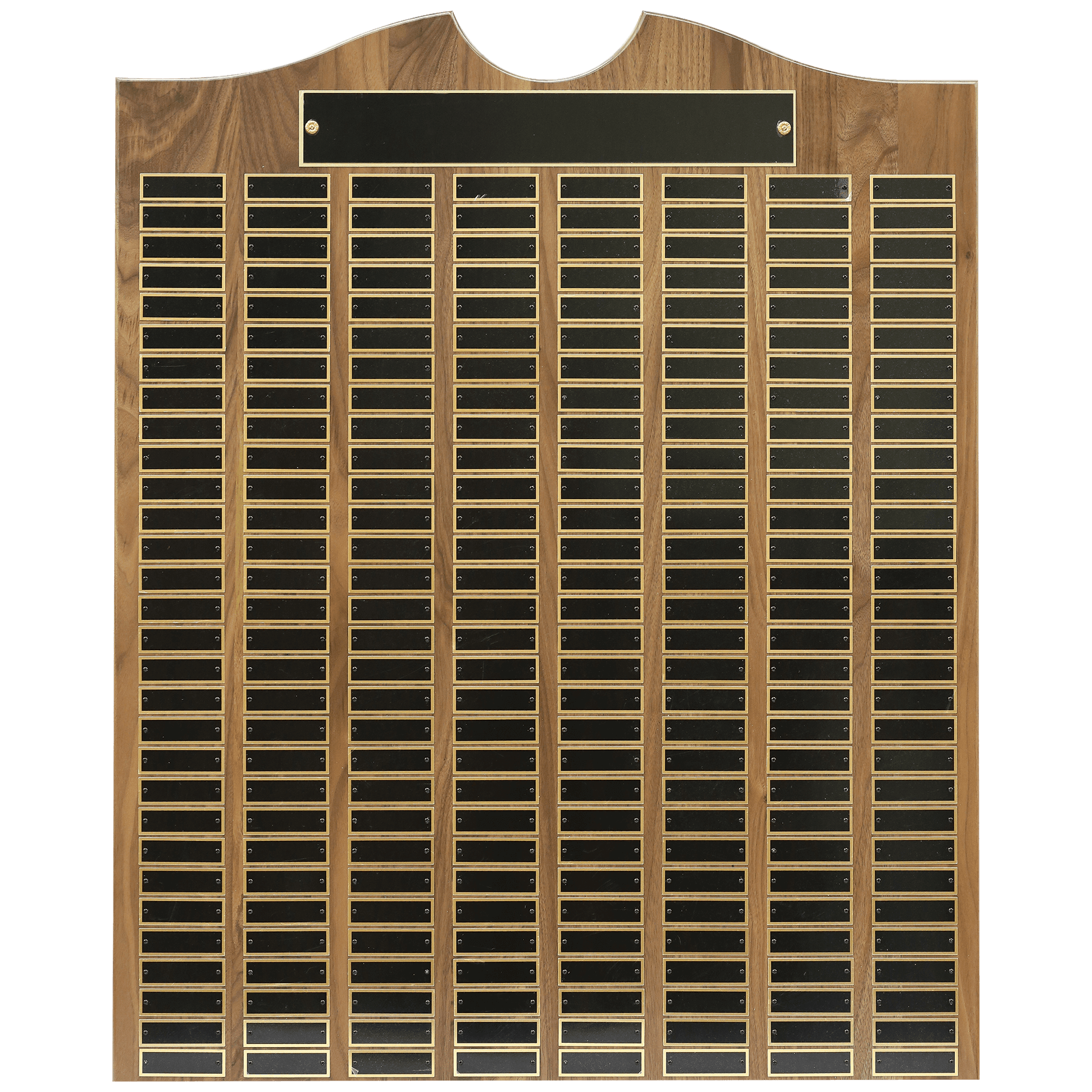 28” x 35” American Walnut Roster Plaque with 240 Plates