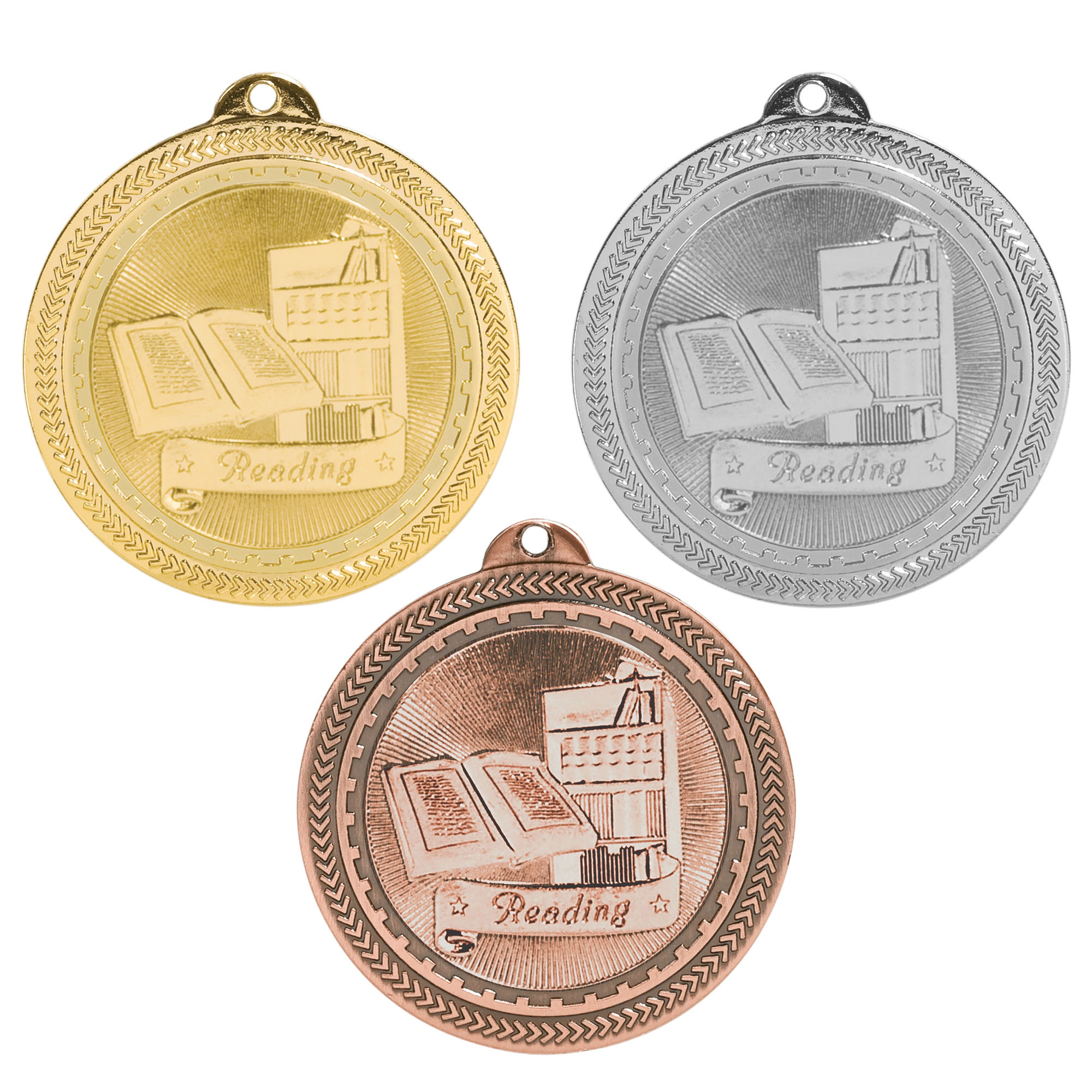 2" Reading BriteLazer Medal with Ribbon