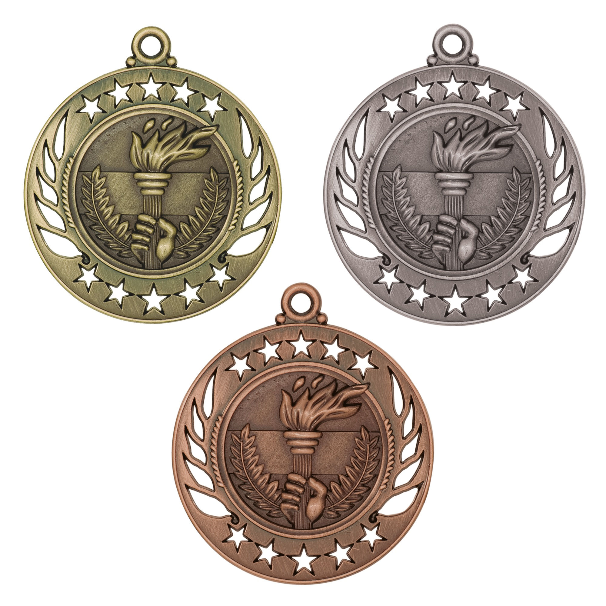 2.25” Victory Torch Galaxy Medal