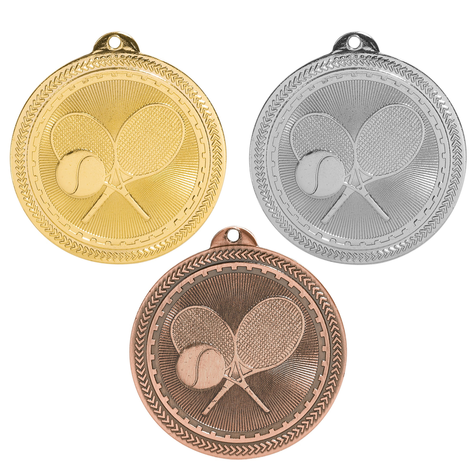 2" Tennis BriteLazer Medal with Ribbon