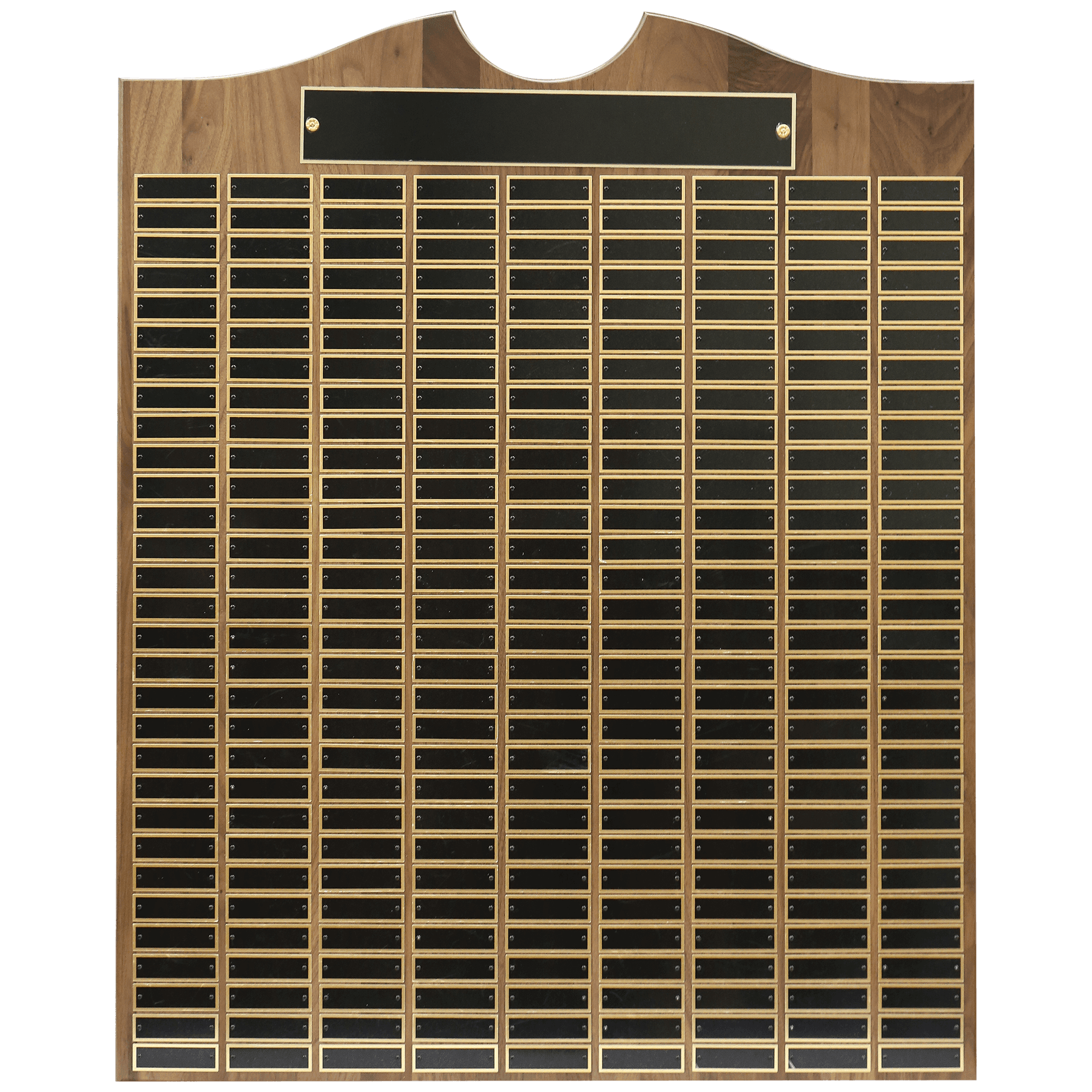 28” x 35” American Walnut Roster Plaque with 270 Plates