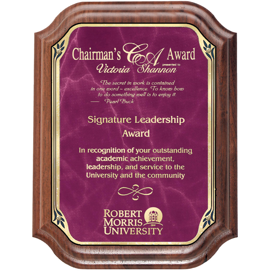 Ovation Collection Pink Brass Plaque | 2 Sizes