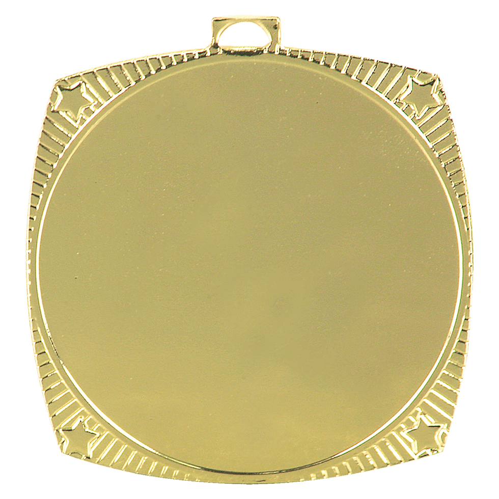 Thumbnail: 2.125” Square Star 2” Insert Medal | Gold, Silver or Bronze