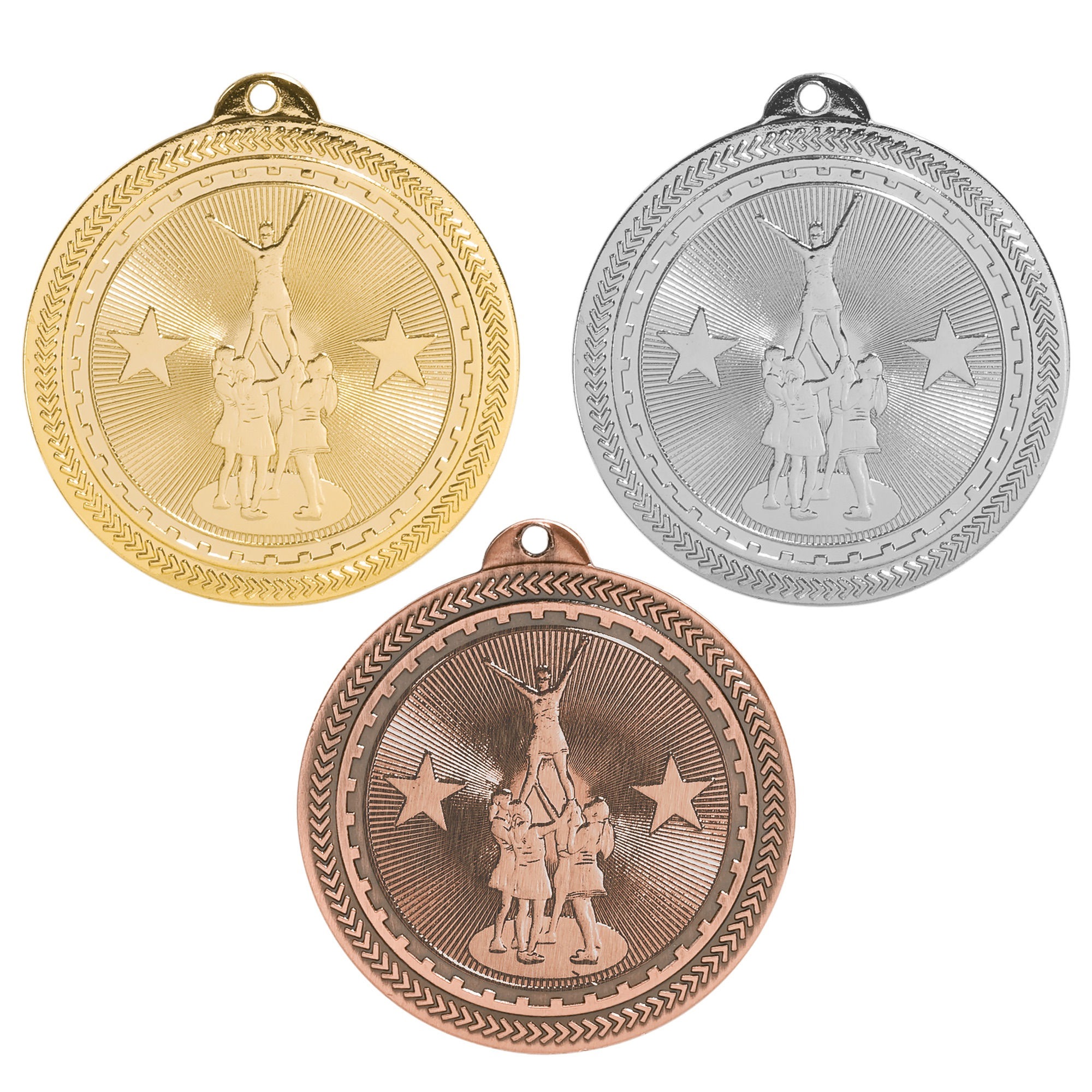 2" Competitive Cheer BriteLazer Medal with Ribbon