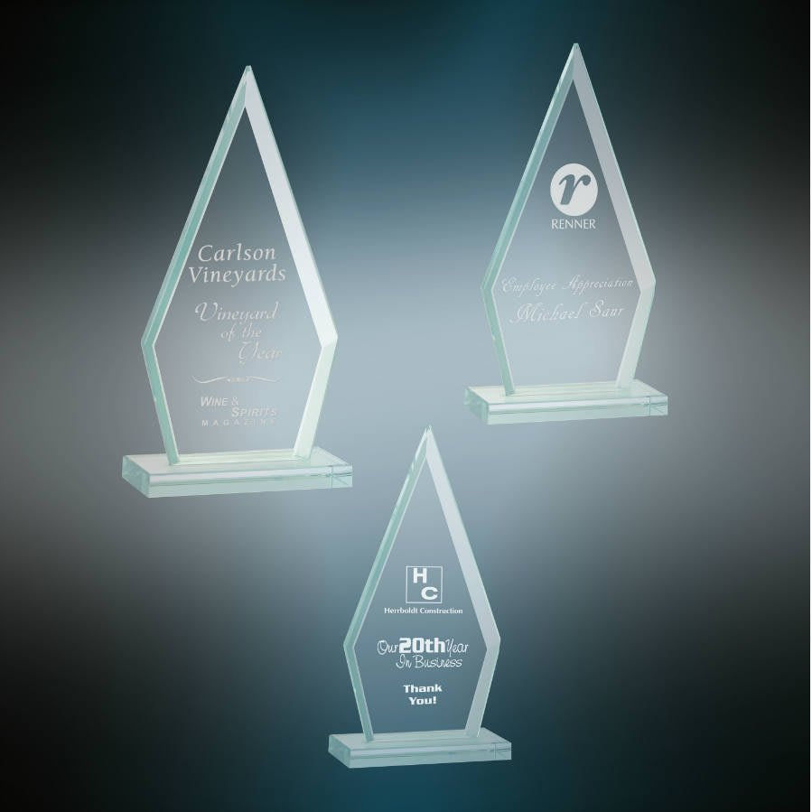 Thumbnail: Triangle Jade Glass Award | 3 Sizes