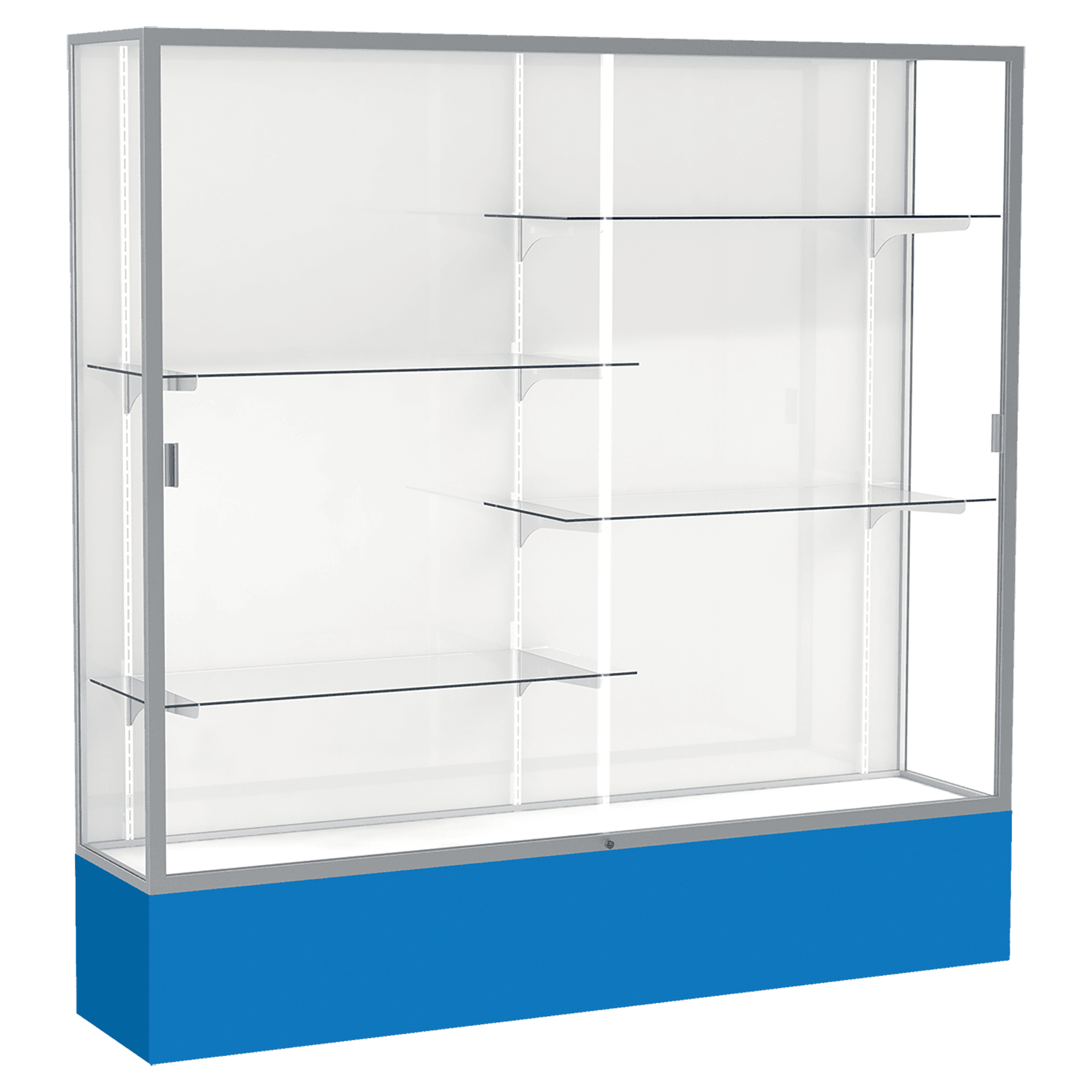 Spirit Series Display Case | Royal Blue Laminate, Satin Frame
