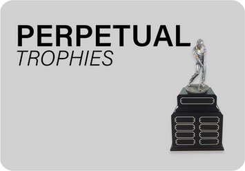 Engraved perpetual trophies for ongoing recognition, achievement, and annual awards