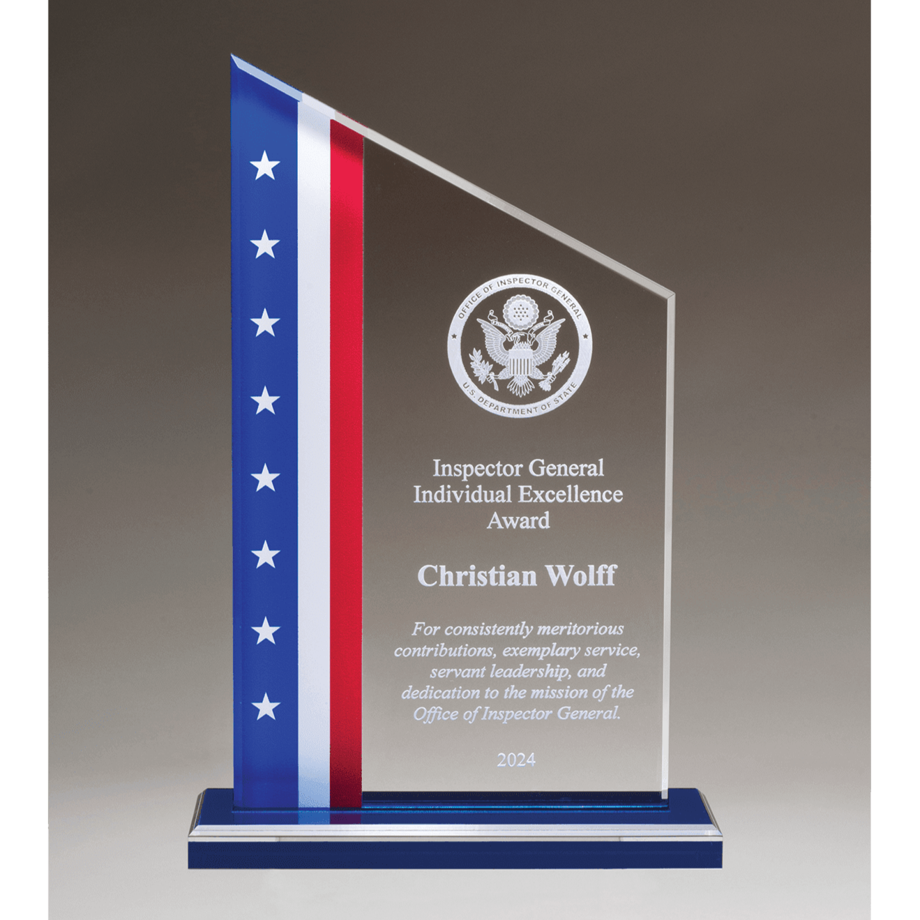 Zenith Series Acrylic with American Flag Design | 3 Sizes