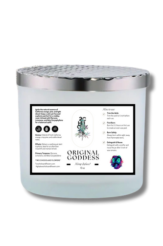 Original Goddess 13oz Hemp Candle | Two Chicks & Flowers