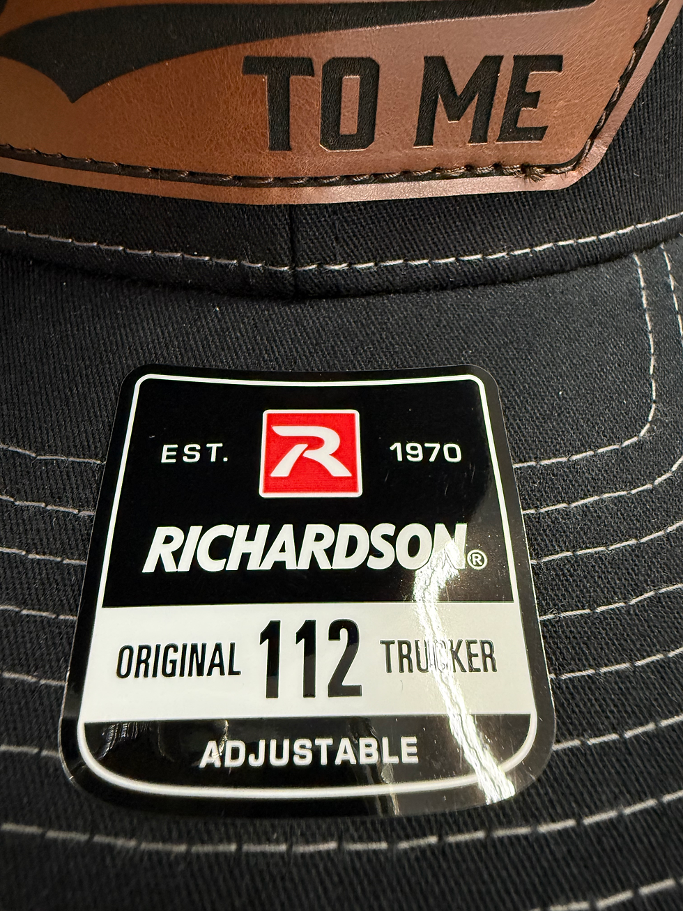 Thumbnail: Sounds Like Bullshit to me - Leather Patch Hat - Richardson #112 Black/Charcoal