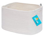 Organihaus White Organic Cotton Storage Basket