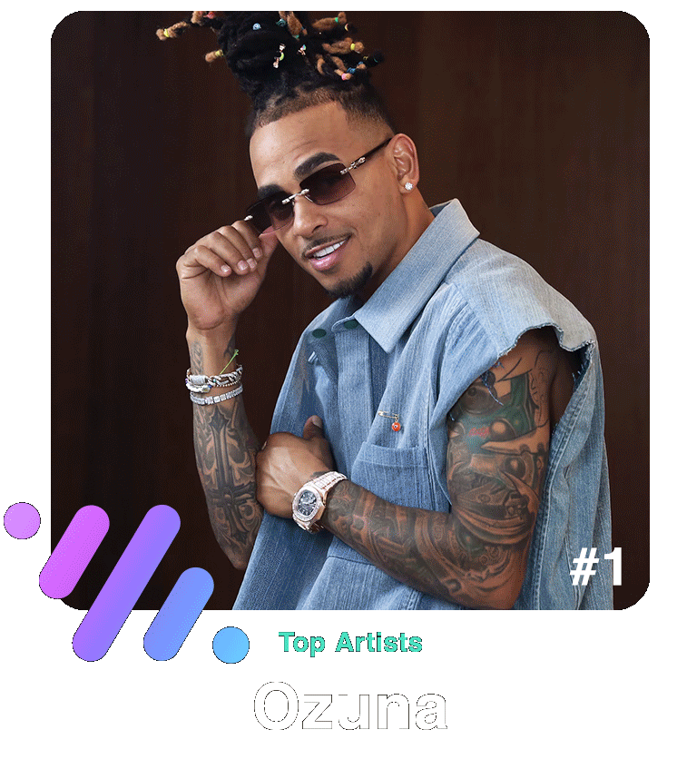 A gif showing Top Artists