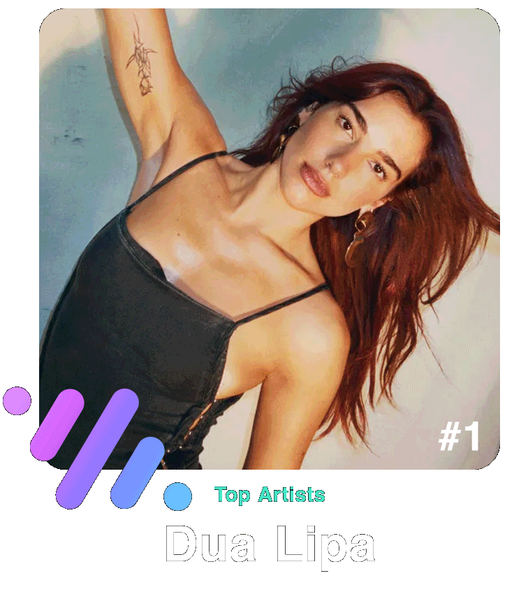 A gif showing Top Artists