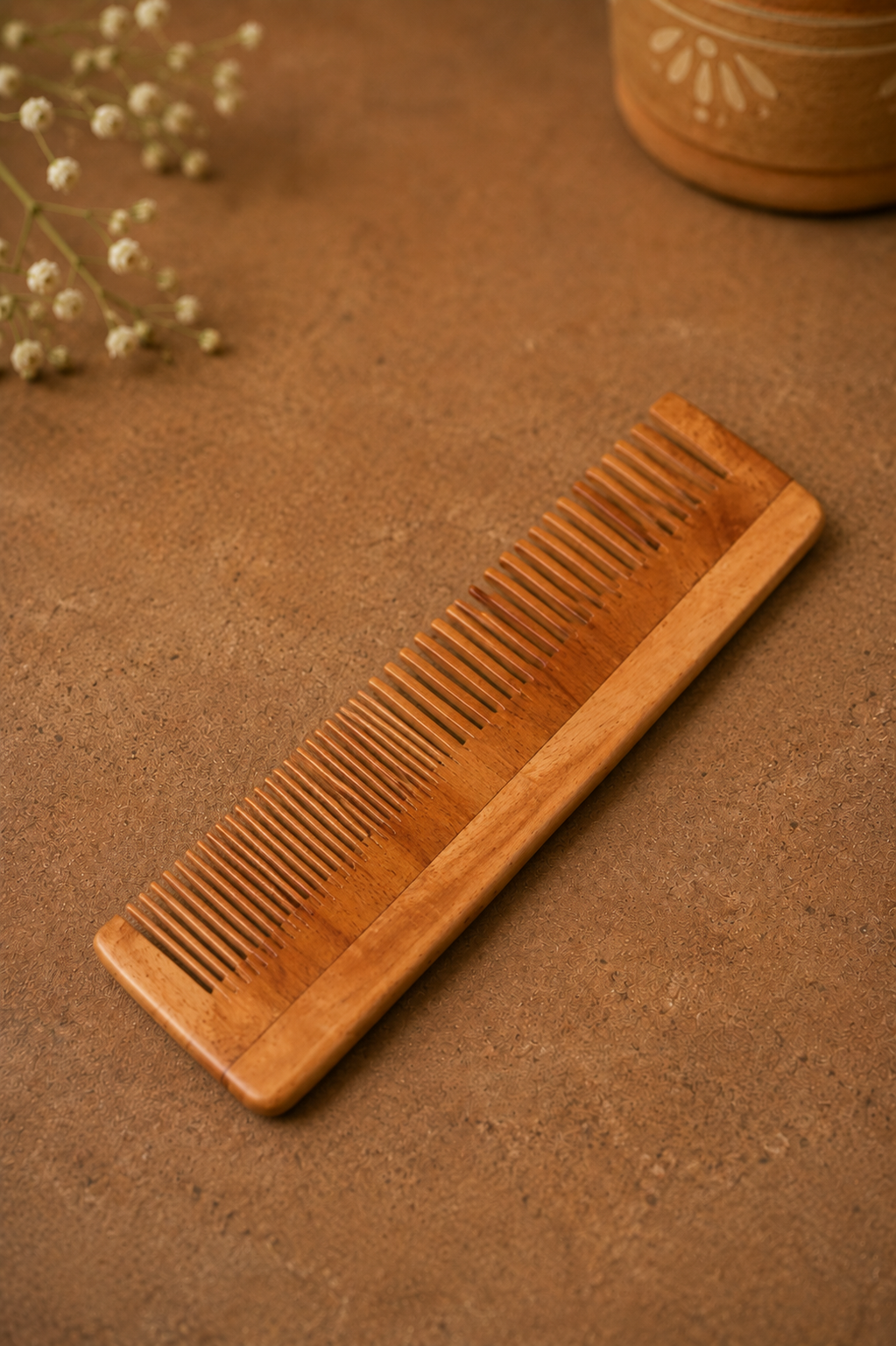 Neem Wood Comb- Dual Comb