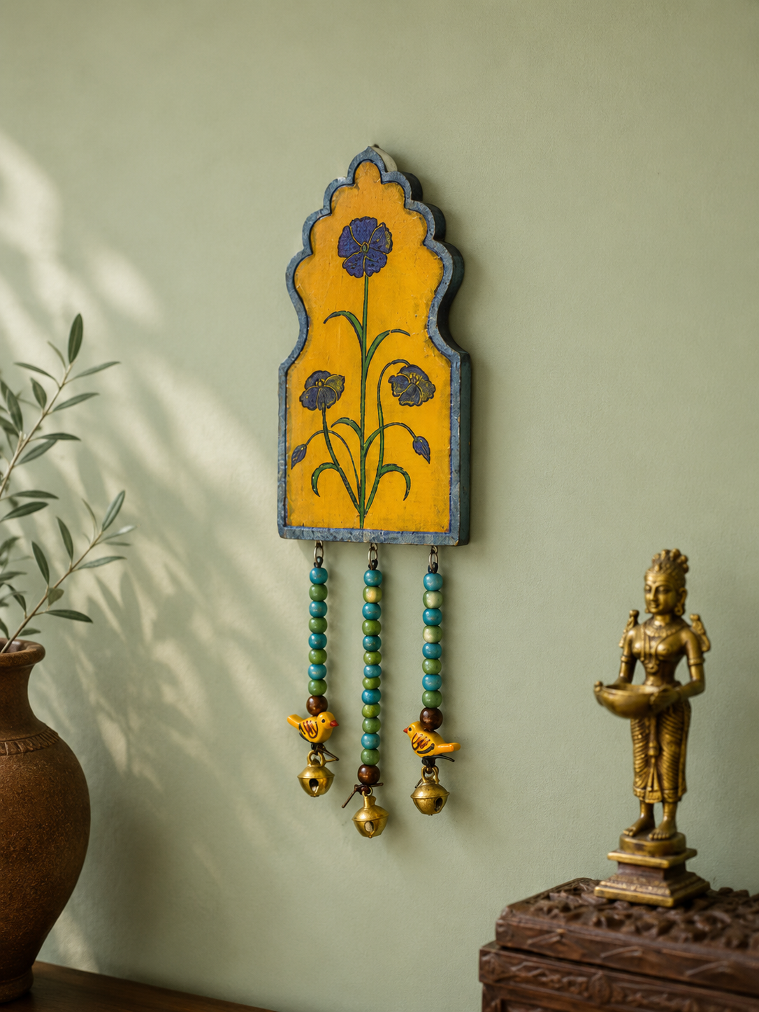 Handpainted Flower Vintage Wallart