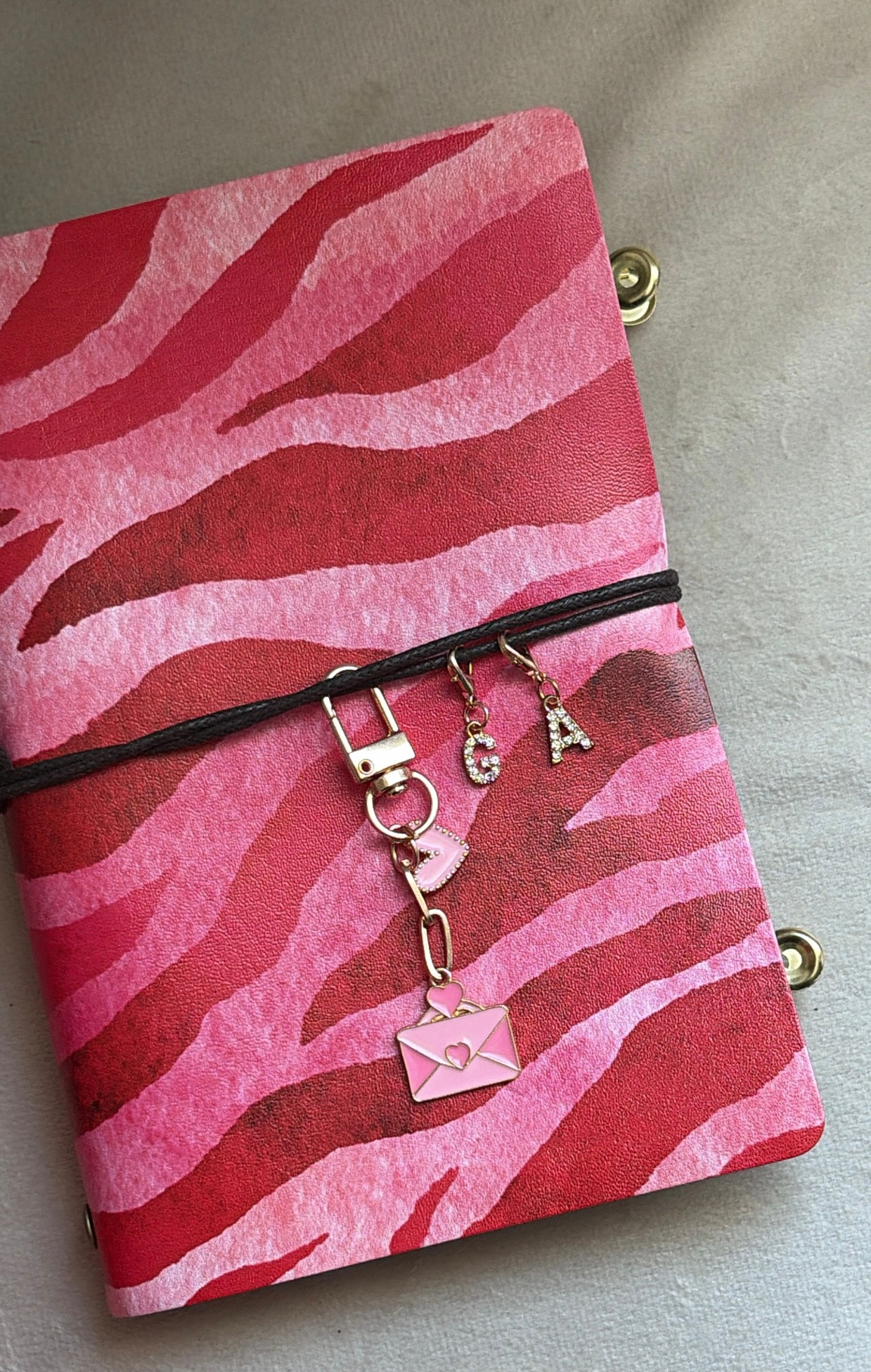 Pink & red zebra notebook