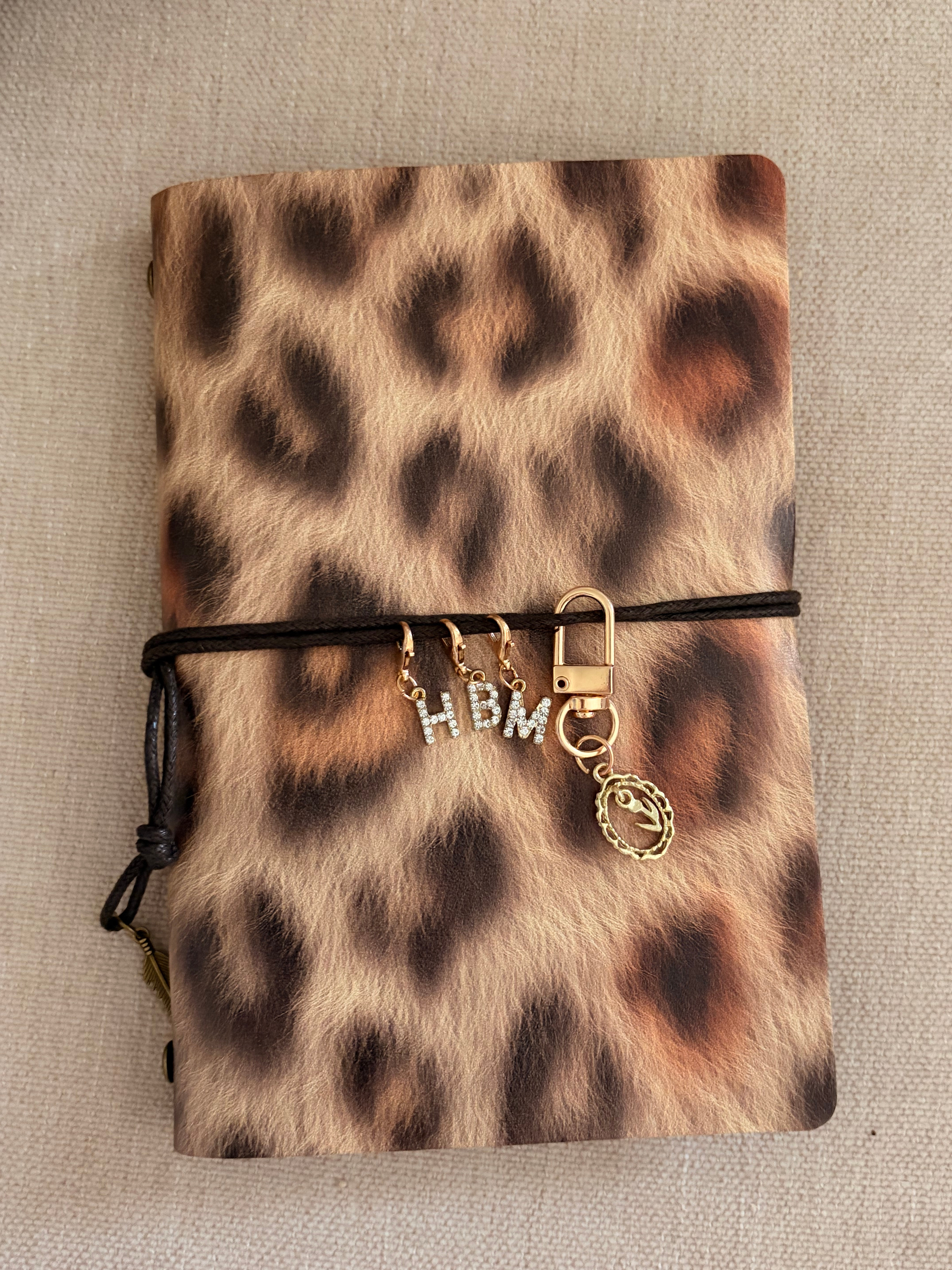 Leopard notebook with Costomize letter 