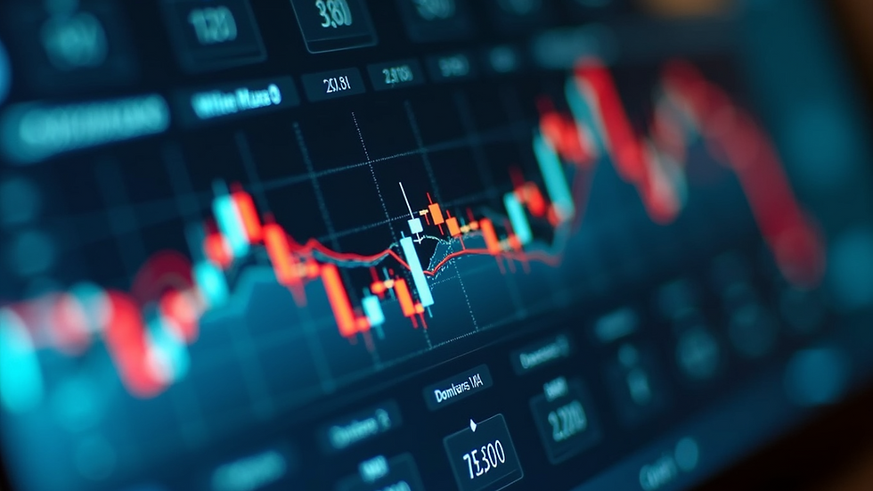 Close-up view of a digital dashboard showing energy market data