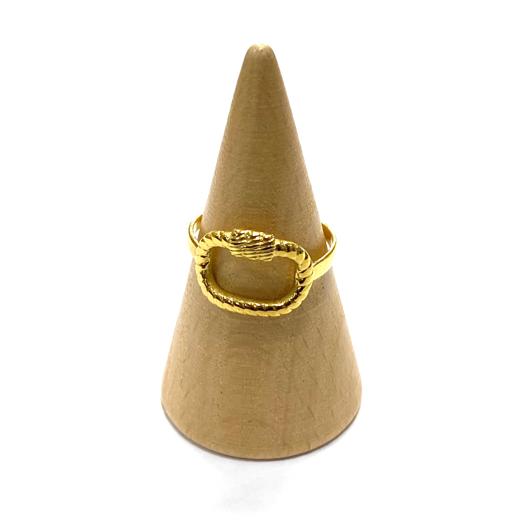 Bague en acier  inoxydable dorée