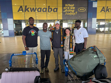 ghana lacrosse president evans ntiamoah welcomes michael ferrick from Boston Massachusetts