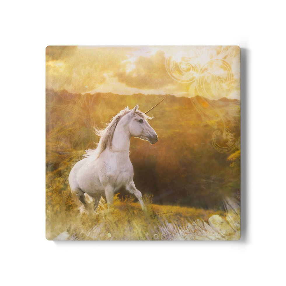 Whimsical Unicorn Ceramic Coaster - The Last Unicorn