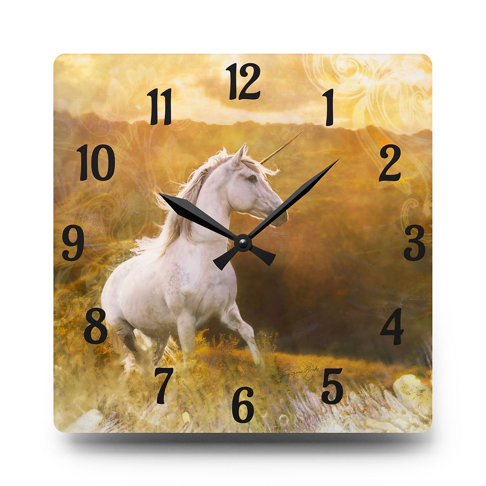 Unicorn Acrylic Wall Clock - "The Last Unicorn"
