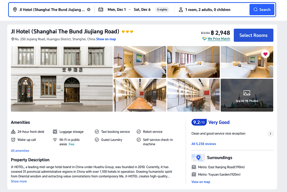 เราจองผ่าน Trip.com ราคามีปรับตลอดน้า