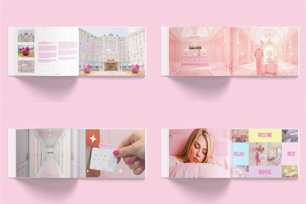 Sanrio Hotel Lookbook Introductory Spreads