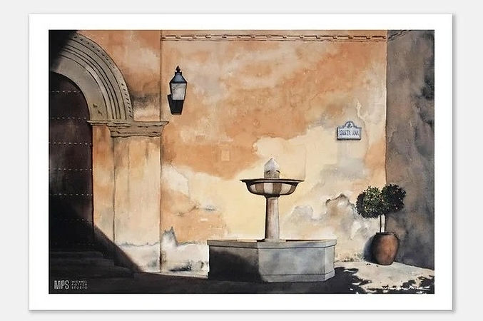 painting of an orange wall