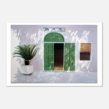 painting of the green door