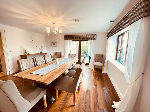 decorated neat dining room