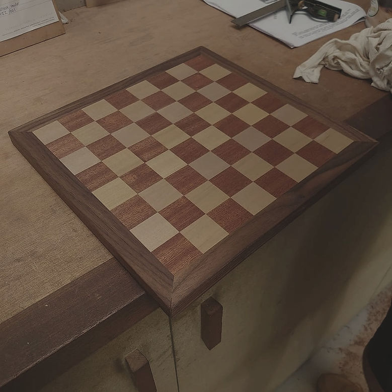 beautiful hand crafted chess board