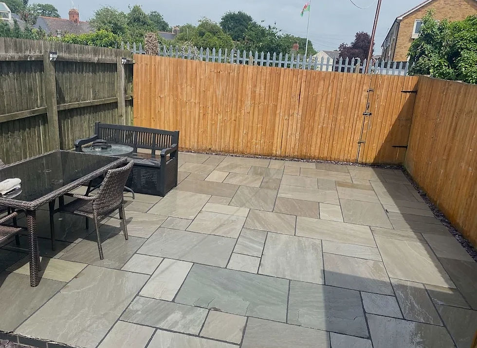 New neat patio area.