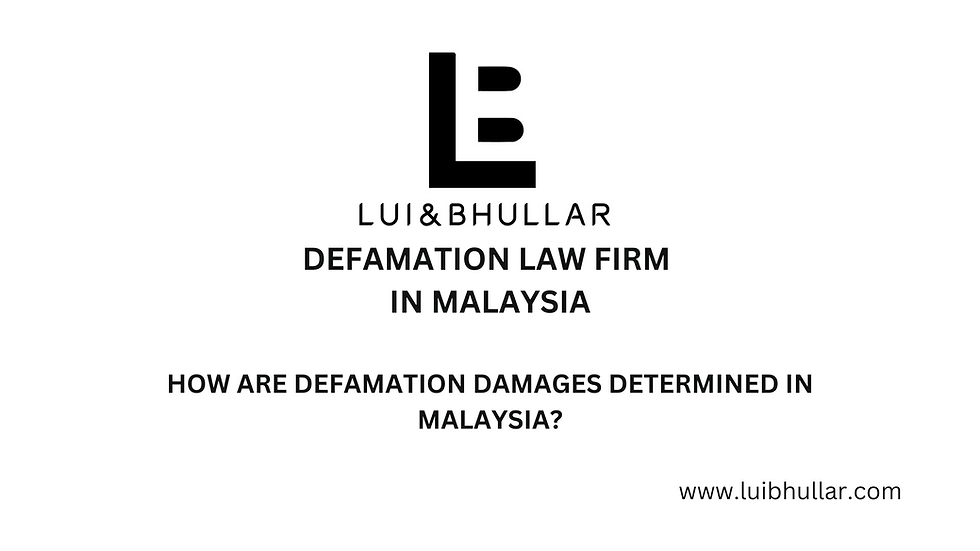 Table showing defamation damages awarded in Malaysia by courts – from RM50,000 to RM7 million – for Facebook and WhatsApp defamation cases