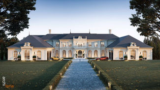 Graceful and elegant architecture with intricate design details. With 470 squares of living space and a spectacular limestone façade the architectural excellence of this mansion, reminiscent of the past is one of Sydney’s most remarkable estates. Grandeur and an air of the old world as well as function are beautifully captured in the architecture of this palatial French inspired house on 77 acres. The slate roof and the Limestone veneer, cladded façade and white window frames along with dormer windows add to the Oh-la-la. living space and a spectacular limestone façade the architectural excellence of this
mansion, reminiscent of the past is one of Sydney’s most remarkable estates. Grandeur
and an air of the old world as well as function are beautifully captured in the
architecture of this palatial French inspired house on 77 acres. The slate roof and the
Limestone veneer, cladded façade and white window frames along with dormer windows
add to the Oh-la-la.