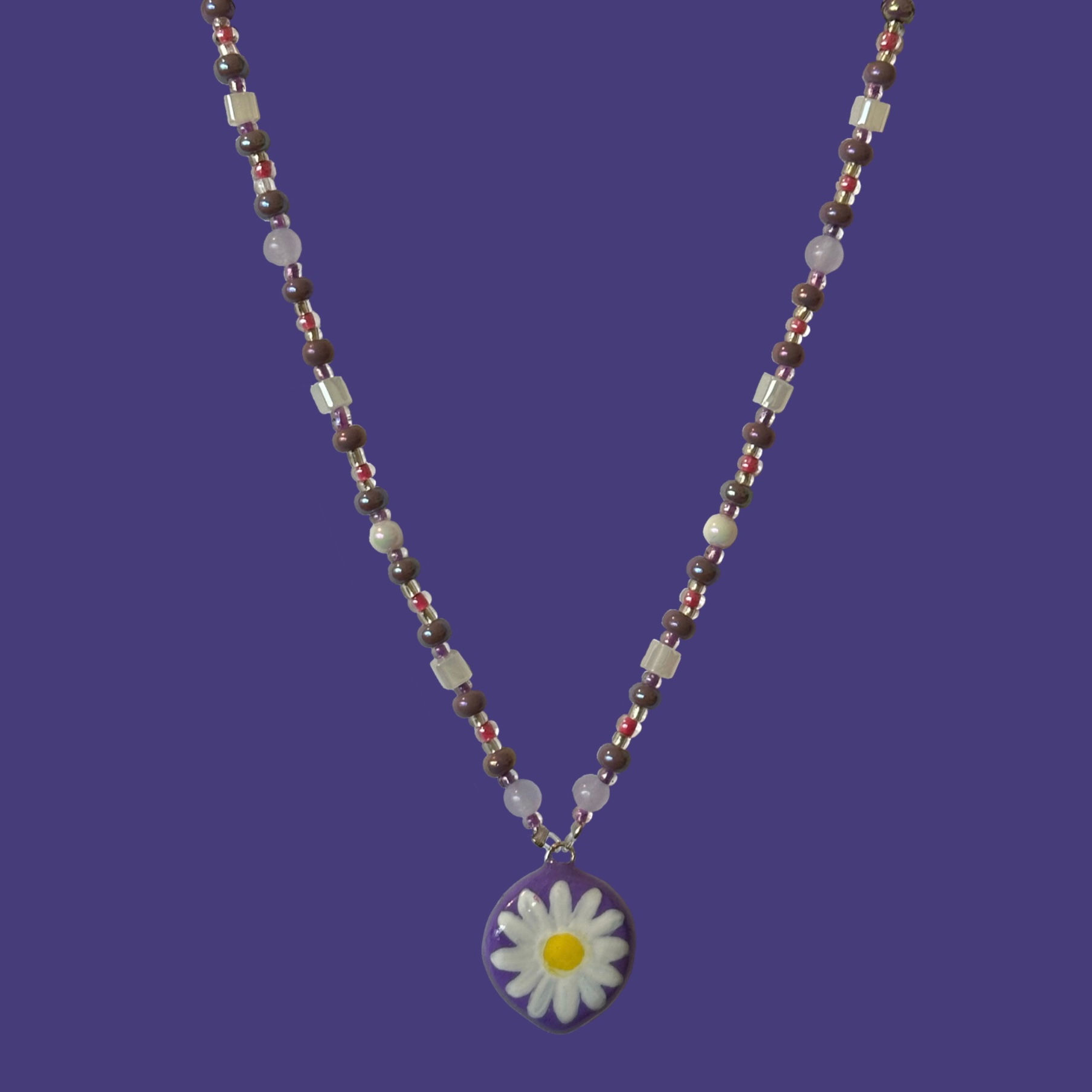 purple daisy necklace