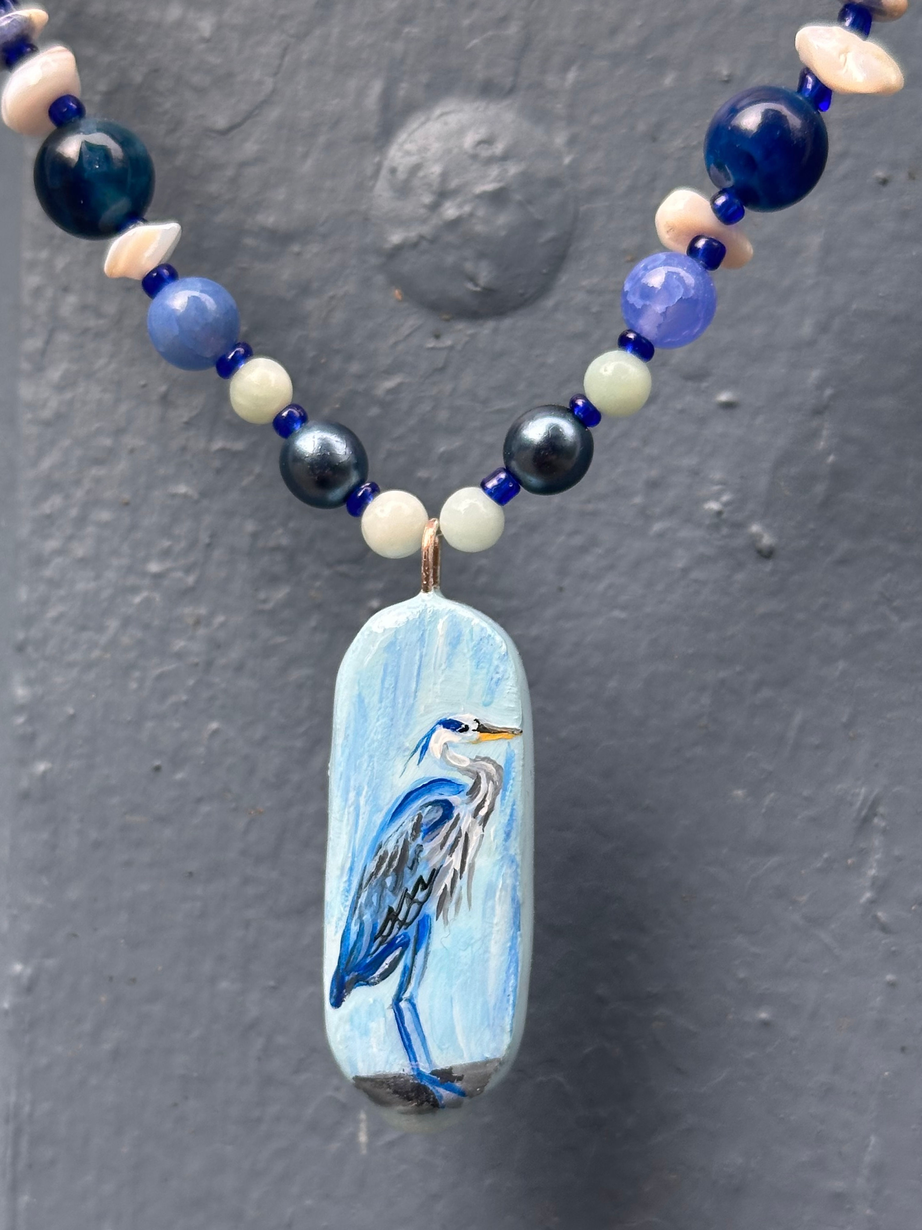 heron necklace