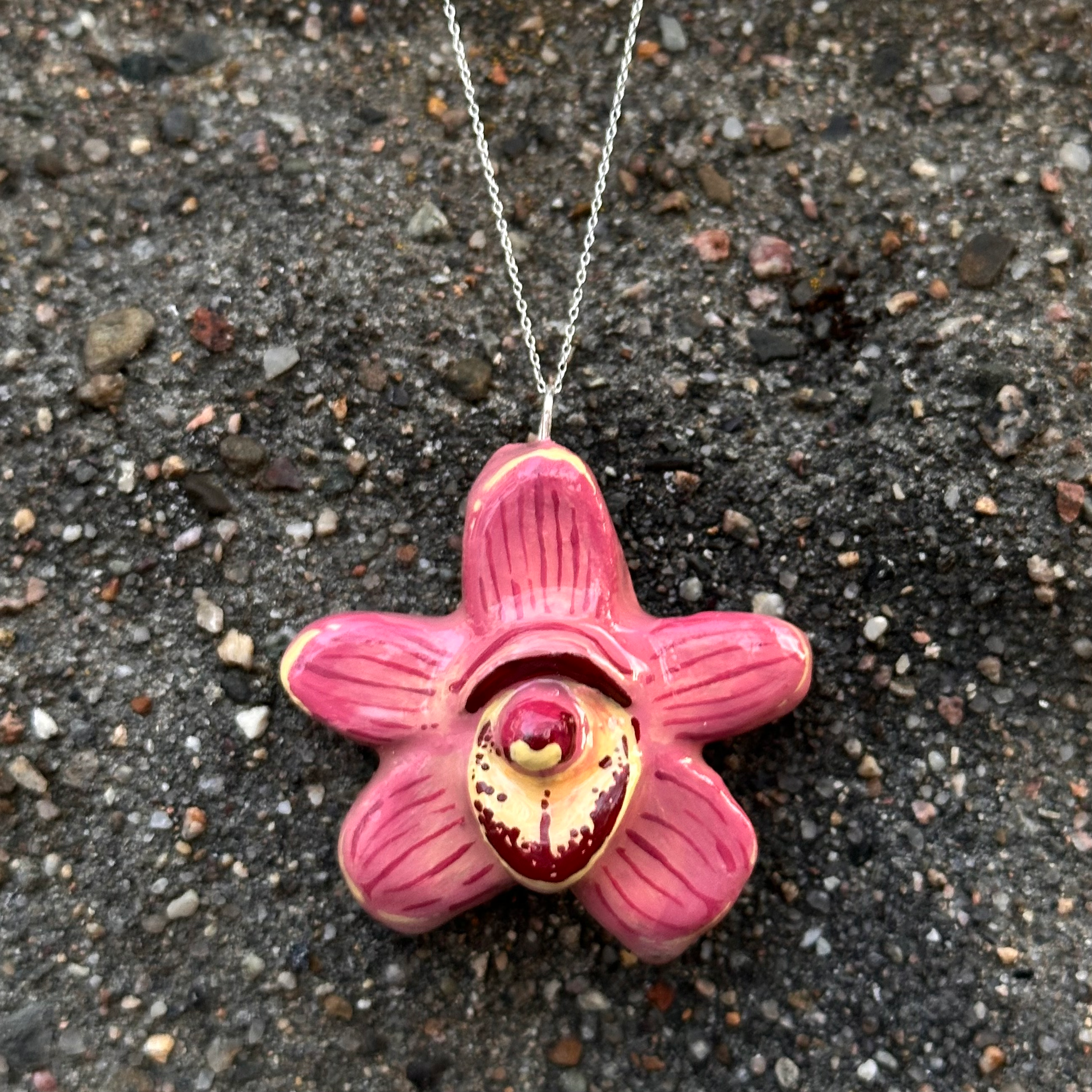 cymbidium orchid necklace